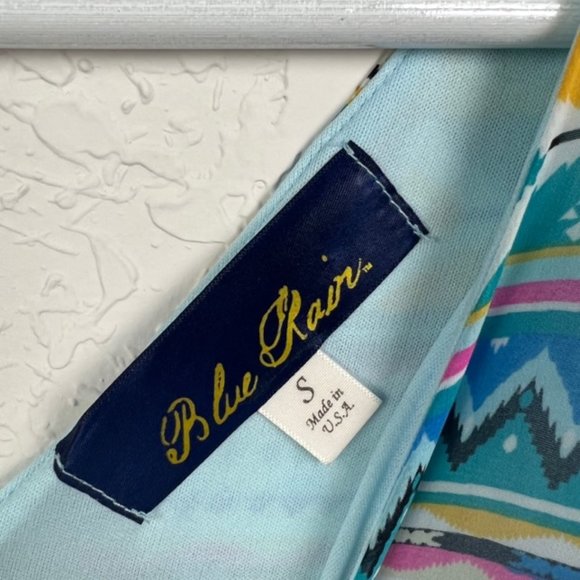 BLUE RAIN Womens S Multi Patterned Printed Romper V-Neck Short Flutter Sleeves - Picture 4 of 6